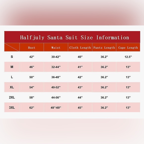 🔴🔴🔴***SOLD ***Men's Adult Santa Suit Costume Set Christmas Holiday🔴🔴🔴 - Picture 9 of 9